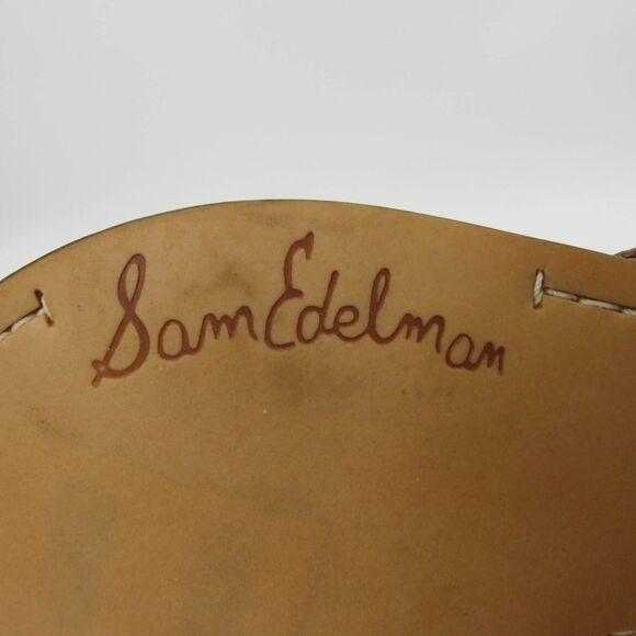 Sam Edelman Garland Strappy Brown Leather Flat Sandals 6.5 - Picture 9 of 10